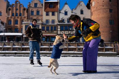 Avrupa ve ABD'de kanallar buz tuttu, insanlar kaymaya gitti