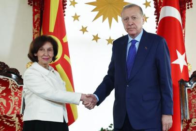 Cumhurbaşkanı Erdoğan, Kuzey Makedonya Cumhurbaşkanı Davkova ile görüştü
