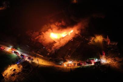 Samsun'da meyve deposunda yangın