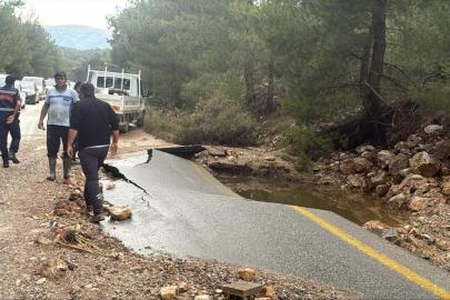 Bodrum'da içme suyu isale hattı patladı