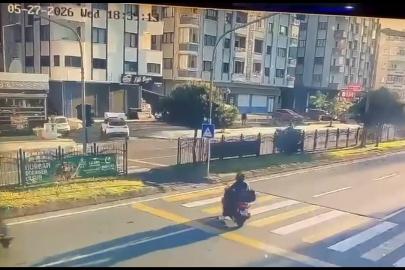Trabzon'da otomobil, yaya geçidinden geçen motosiklete çarptı