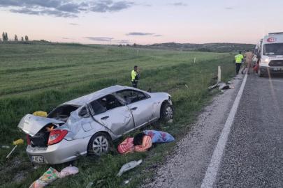 Yozgat'ta otomobil şarampole devrildi: 1 ölü