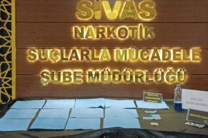 Sivas’ta uyuşturucu operasyonu. Kağıda emdirmişler